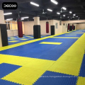 T Pattern Blue-yellow Color Judo Mat